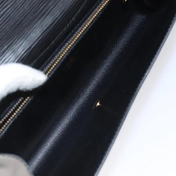 LOUIS VUITTON Epi Art Deco Clutch Bag Black M52632 LV Auth EC463 - Picture 13 of 15